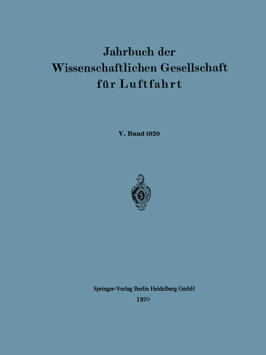 Jahrbuch der Wissenschaftlichen Gesellschaft für Luftfahrt von Wissenschaftliche Gesellschaft für Luftfahrt