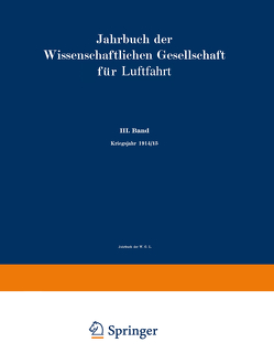 Jahrbuch der Wissenschaftlichen Gesellschaft für Luftfahrt von Wissenschaftliche Gesellschaft für Luftfahrt