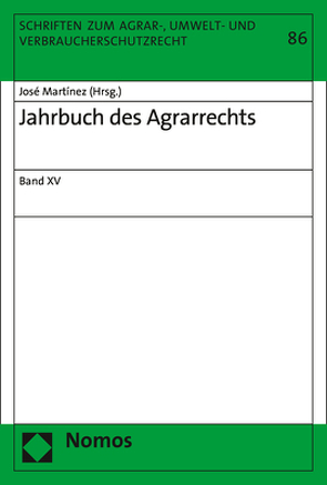 Jahrbuch des Agrarrechts von Martinez,  José