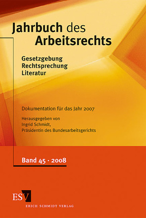 Jahrbuch des Arbeitsrechts von Schmidt,  Ingrid