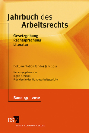 Jahrbuch des Arbeitsrechts von Schmidt,  Ingrid