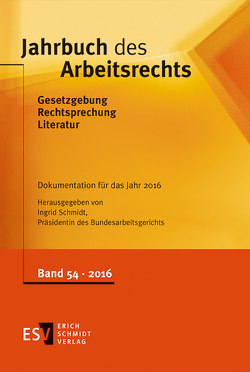 Jahrbuch des Arbeitsrechts von Schmidt,  Ingrid