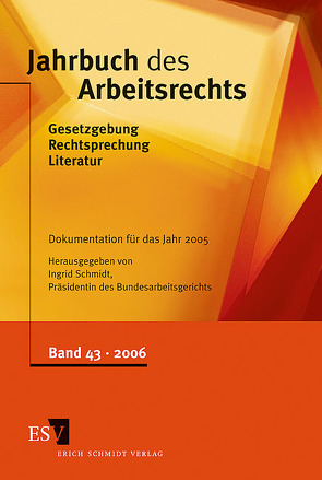 Jahrbuch des Arbeitsrechts von Schmidt,  Ingrid