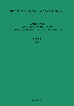 Jahrbuch des Bundesinstituts für Kultur und Geschichte der Deutschen im östlichen Europa / 1994 von Bundesinstitut für Kultur und Geschichte der Deutschen im östlichen Europa