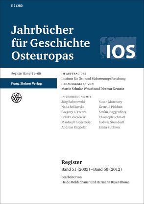 Jahrbücher für Geschichte Osteuropas – Neue Folge von Beyer-Thoma,  Hermann, Moldenhauer,  Heide