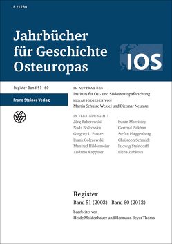 Jahrbücher für Geschichte Osteuropas – Neue Folge von Beyer-Thoma,  Hermann, Moldenhauer,  Heide