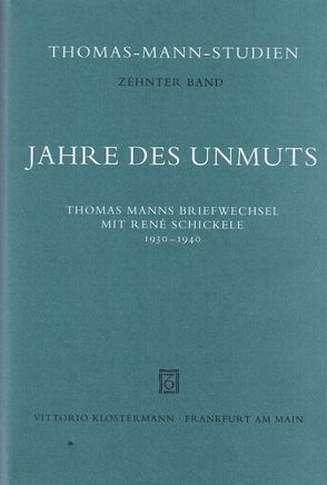 Jahre des Unmuts von Bernini,  Cornelia, Wysling,  Hans