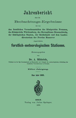 Jahresbericht über die Beobachtungs-Ergebnisse von Müttrich,  A.