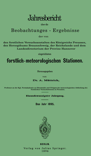 Jahresbericht über die Beobachtungs-Ergebnisse von Müttrich,  A.