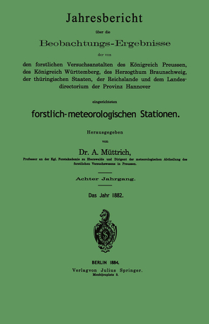 Jahresbericht über die Beobachtungs-Ergebnisse von Müttrich,  A.