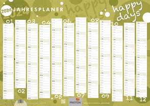 Jahresplaner „HAPPY DAYS“ Kalender 2024 von PHOTON Verlag