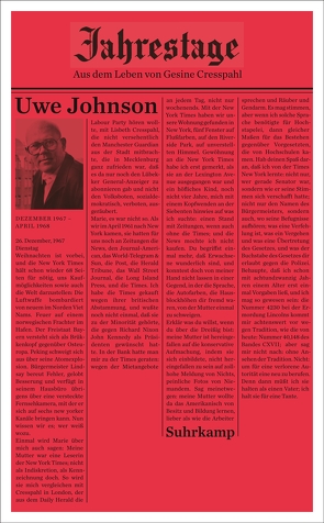 Jahrestage 2 von Johnson,  Uwe