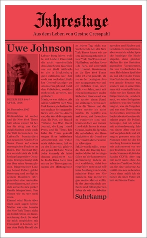 Jahrestage 2 von Johnson,  Uwe