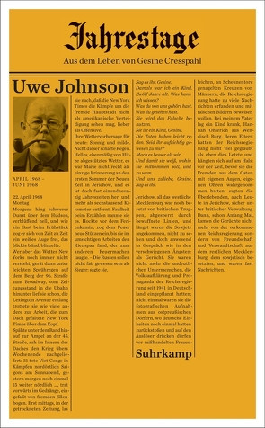 Jahrestage 3 von Johnson,  Uwe