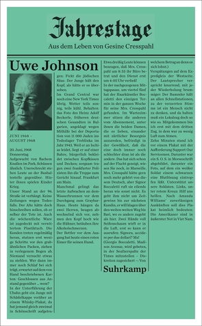 Jahrestage 4 von Johnson,  Uwe