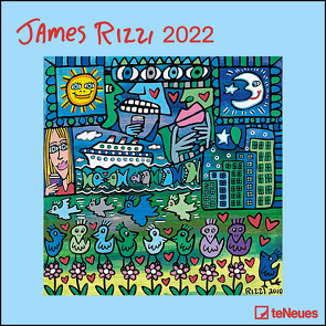 James Rizzi 2022 – Wand-Kalender – Broschüren-Kalender – 30×30 – 30×60 geöffnet – Kunst-Kalender von Rizzi,  James