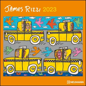 James Rizzi 2023 – Wand-Kalender – Broschüren-Kalender – 30×30 – 30×60 geöffnet – Kunst-Kalender von Rizzi,  James