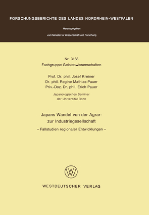 Japans Wandel von der Agrar- zur Industriegesellschaft von Kreiner,  Josef