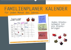 Jedes Glücksschwein ist ein Glücksbringer – Familienplaner (Wandkalender 2020 DIN A2 quer) von Piepenbrinck/steckandose.com,  DMR/Love