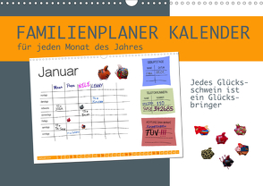 Jedes Glücksschwein ist ein Glücksbringer – Familienplaner (Wandkalender 2020 DIN A3 quer) von Piepenbrinck/steckandose.com,  DMR/Love