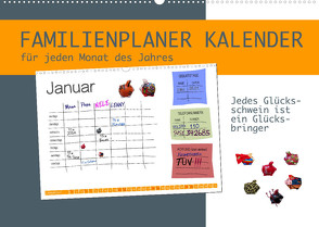 Jedes Glücksschwein ist ein Glücksbringer – Familienplaner (Wandkalender 2022 DIN A2 quer) von Piepenbrinck/steckandose.com,  DMR/Love