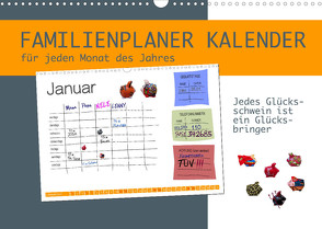 Jedes Glücksschwein ist ein Glücksbringer – Familienplaner (Wandkalender 2022 DIN A3 quer) von Piepenbrinck/steckandose.com,  DMR/Love