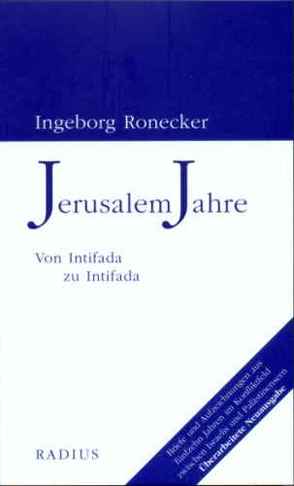 JerusalemJahre von Ronecker,  Ingeborg