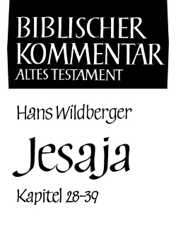 Jesaja (Kapitel 28-39) von Wildberger,  Hans