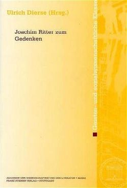 Joachim Ritter zum Gedenken von Dierse,  Ulrich