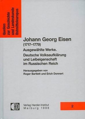 Johann Georg Eisen von Bartlett,  Roger, Donnert,  Erich