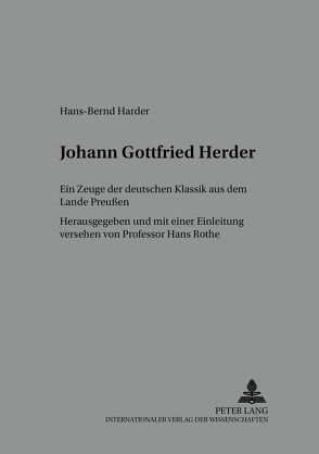 Johann Gottfried Herder von Rothe,  Hans