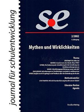 journal für schulentwicklung 2/2002 von journal für schulentwicklung