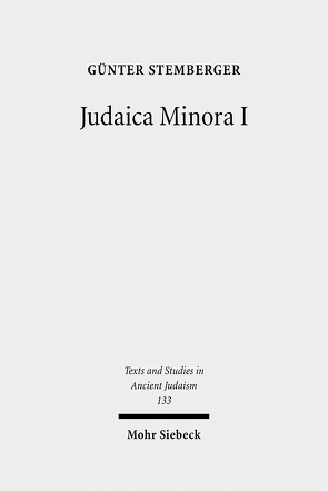 Judaica Minora von Stemberger,  Günter