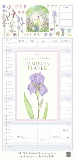 Judith Glover: Familienplaner Kalender 2022 von Glover,  Judith, Heye