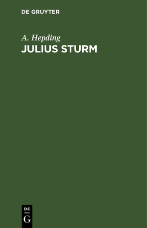 Julius Sturm von Hepding,  A.