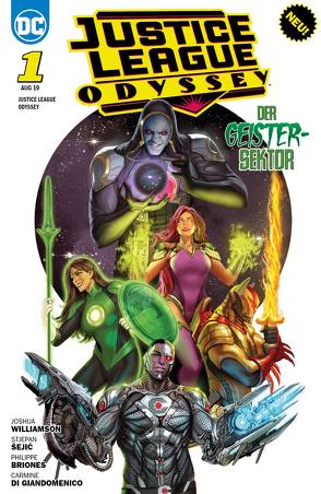 Justice League Odyssey von Briones,  Philippe, Di Giandomenico,  Carmine, Heiss,  Christian, Sejic,  Stjepan, Williamson,  Joshua