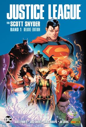 Justice League von Scott Snyder (Deluxe-Edition) von Cheung,  Jim, Ferry,  Pasqual, Godlewski,  Scott, Heiss,  Christian, Irving,  Frazer, Janin,  Mikel, Jimenez,  Jorge, Kruhm,  Ralph, Mahnke,  Doug, Manapul,  Francis, March,  Guillem, Porter,  Howard, Redondo,  Bruno, Rossmo,  Riley, Sampere,  Daniel, Segovia,  Stephen, Snyder,  Scott, Tynion IV,  James, Williamson,  Joshua