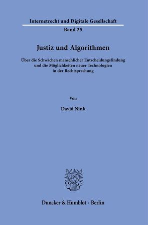 Justiz und Algorithmen. von Nink,  David