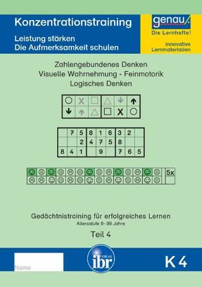 K4 – Konzentrationstraining – Teil 4 von Henkel,  Cornelia