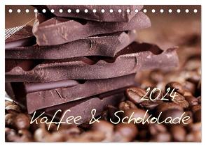 Kaffee & Schokolade (Tischkalender 2024 DIN A5 quer), CALVENDO Monatskalender von Schwarz,  Nailia