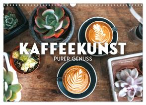 Kaffeekunst – Purer Genuss (Wandkalender 2024 DIN A3 quer), CALVENDO Monatskalender von SF,  SF