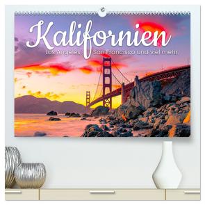 Kalifornien – Los Angeles, San Francisco und viel mehr. (hochwertiger Premium Wandkalender 2024 DIN A2 quer), Kunstdruck in Hochglanz von Monkey,  Happy
