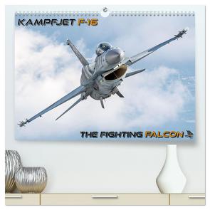 Kampfjet F-16 The Fighting Falcon (hochwertiger Premium Wandkalender 2024 DIN A2 quer), Kunstdruck in Hochglanz von Engelke,  Björn