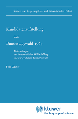 Kandidatenaufstellung zur Bundestagswahl 1965 von Zeuner,  B.