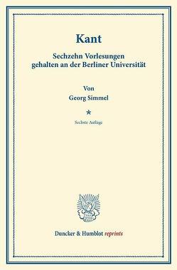 Kant. von Simmel,  Georg