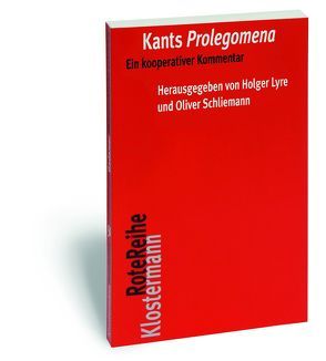 Kants Prolegomena von Lyre,  Holger, Schliemann,  Oliver