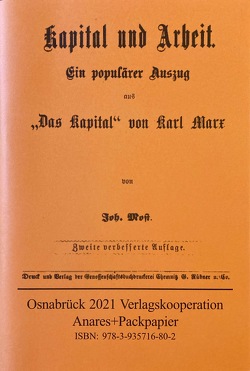 Kapital und Arbeit von Most,  Johann (John)