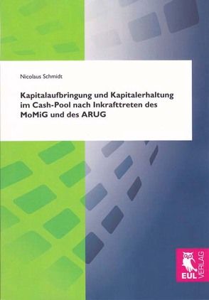 Kapitalaufbringung und Kapitalerhaltung im Cash-Pool nach Inkrafttreten des MoMiG und des ARUG von Schmidt,  Nicolaus