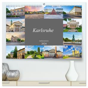 Karlsruhe Impressionen (hochwertiger Premium Wandkalender 2024 DIN A2 quer), Kunstdruck in Hochglanz von Meutzner,  Dirk