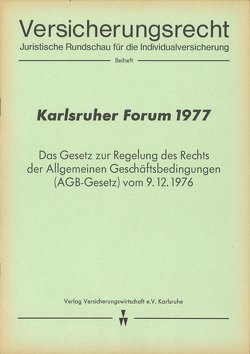 Karlsruher Forum 1977 von Klingmüller,  Ernst